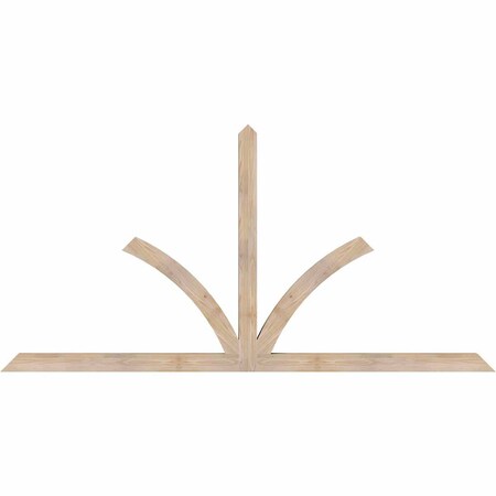 Ekena Millwork Richland Smooth Timber Gable Bracket, Douglas Fir, 96"W x 48"H x 3 1/2"D x 3 1/2"F, 12/12 Pitch GBW096X48X0404RIC00SDF